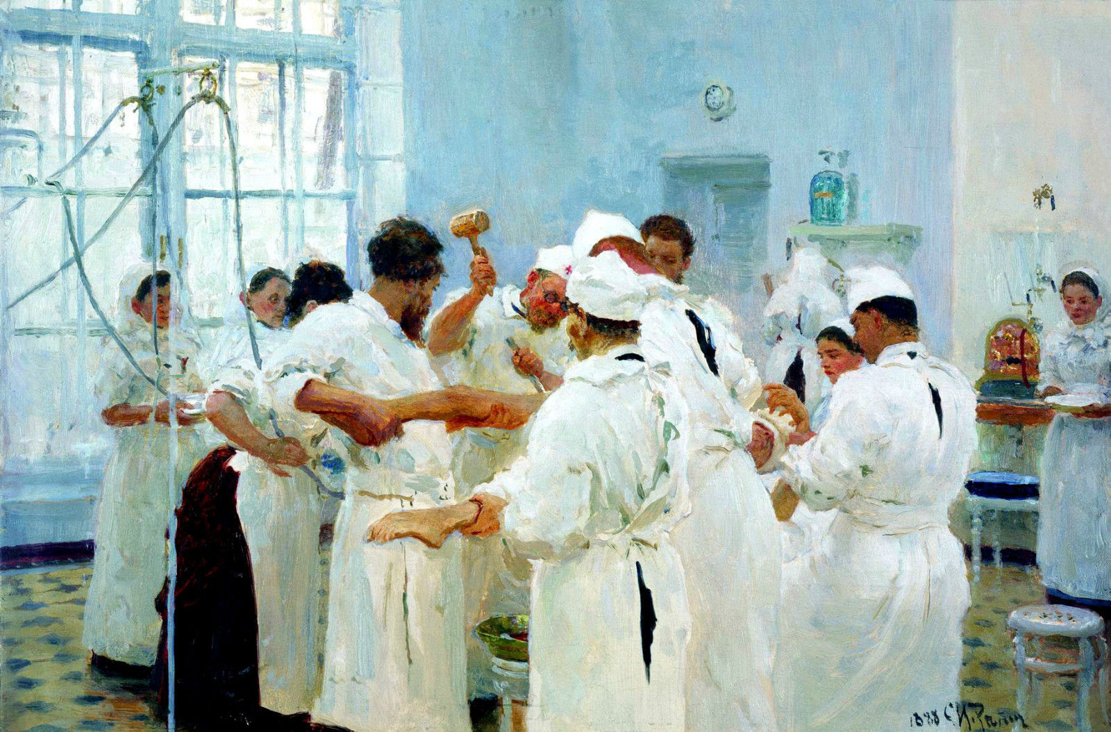 Le chirurgien E. V. Pavlov au bloc opératoire - Ilya Repin - Alpha Reproduction