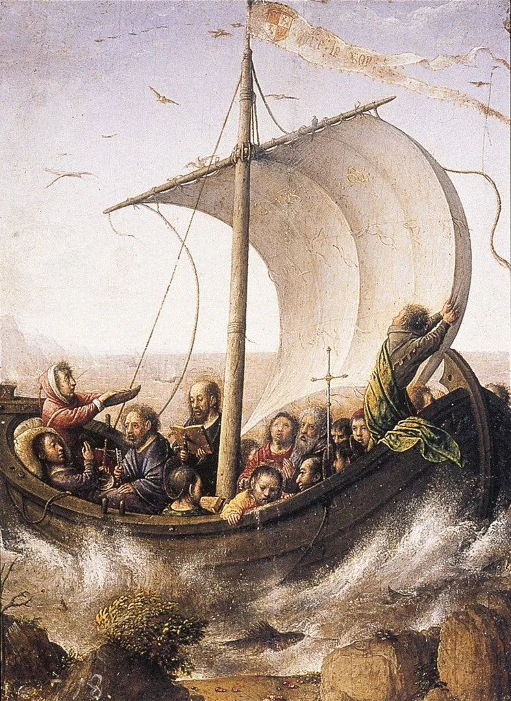Le Christ apaisant la tempête sur le lac de Tibériade - Juan de Flandes image 1 reproduction artisanale de tableau