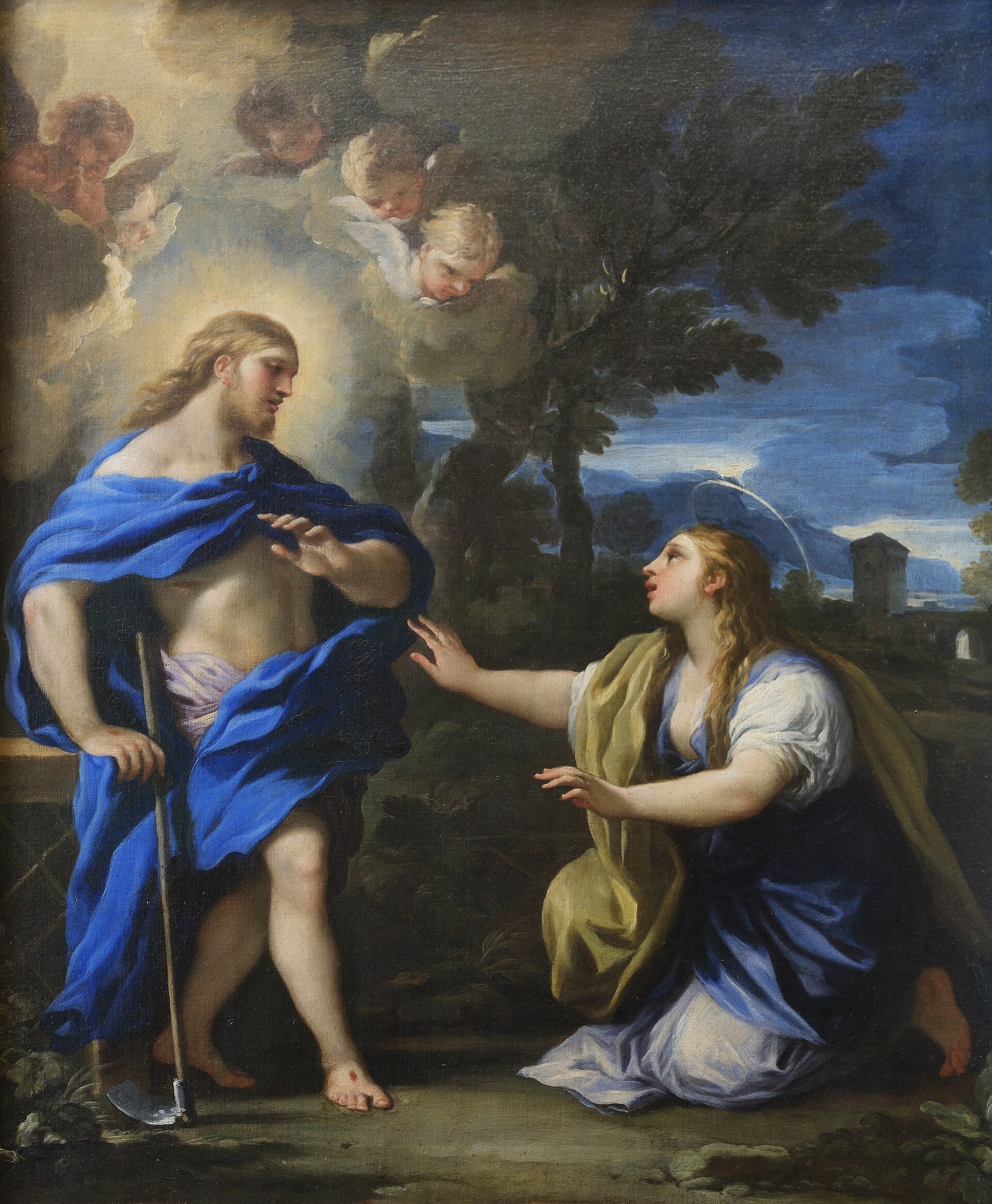 Le Christ apparaissant à la Madeleine - Luca Giordano image 1 reproduction artisanale de tableau