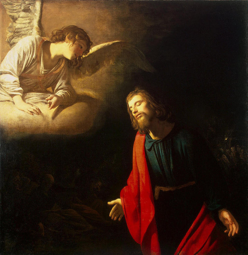 Il Cristo nel giardino del Getsemani (L'agonia nel giardino) - Gerrit van Honthorst