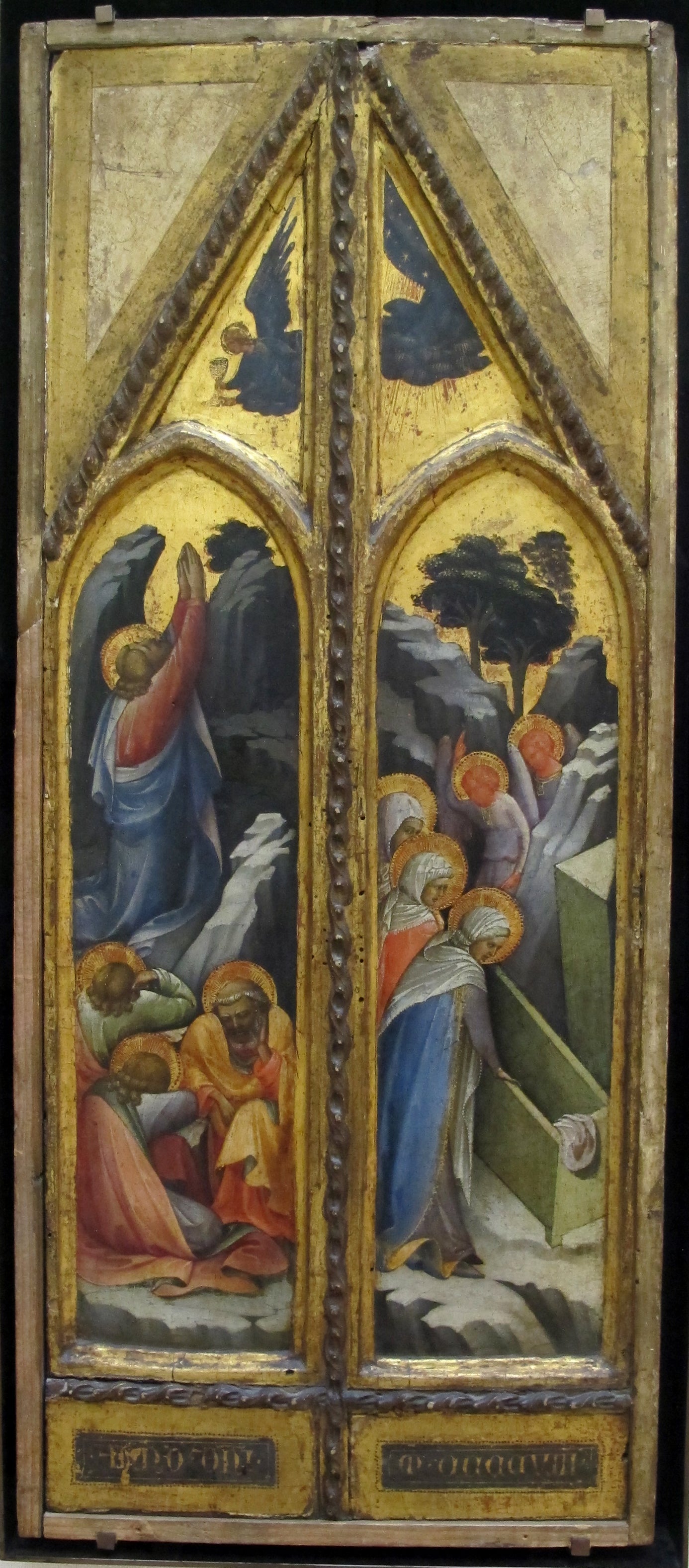 Le Christ au jardin des Oliviers ; Les Saintes Femmes au tombeau - Lorenzo Monaco - Alpha Reproduction