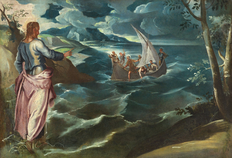 Il Cristo sul lago di Tiberiade - Jacopo Tintoretto