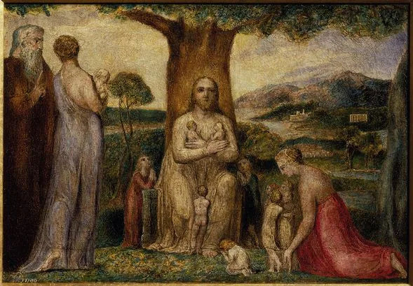 Il Cristo benedicente i bambini piccoli - William Blake