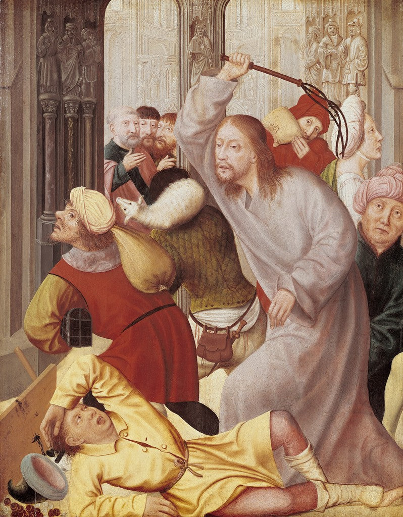 Il Cristo che scaccia i venditori dal tempio. - Quentin Metsys