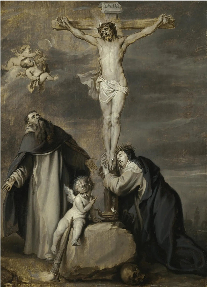 Il Cristo crocifisso adorato dai santi Domenico e Caterina da Siena - Antoine van Dyck