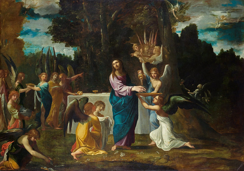 Il Cristo nel deserto, servito dagli angeli - Ludovico Carracci