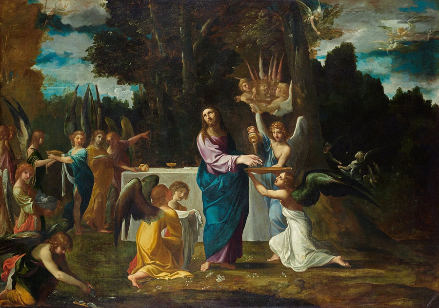 Il Cristo nel deserto, servito dagli angeli - Ludovico Carracci