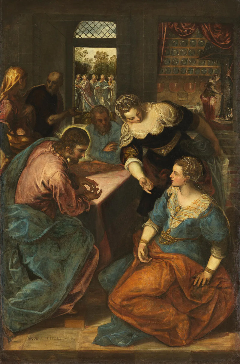 Il Cristo nella casa di Marta e Maria - Jacopo Tintoretto