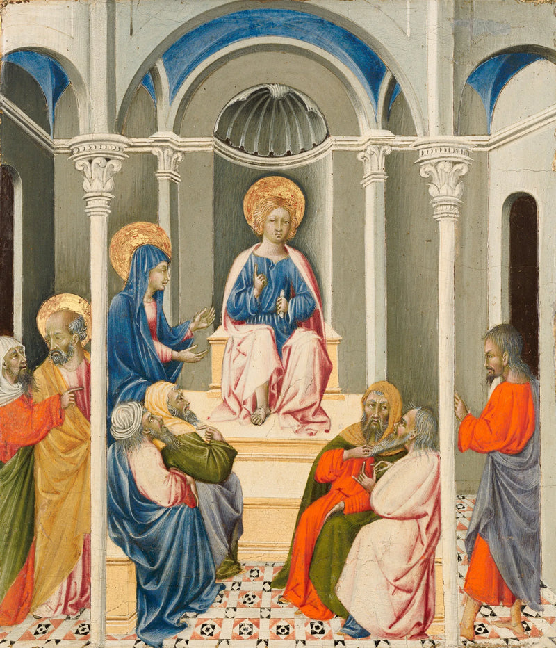 Il Cristo in conflitto nel tempio - Giovanni di Paolo