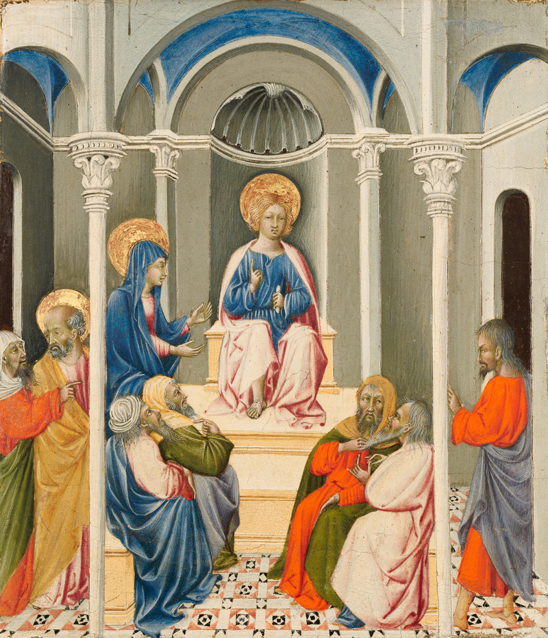Il Cristo in conflitto nel tempio - Giovanni di Paolo
