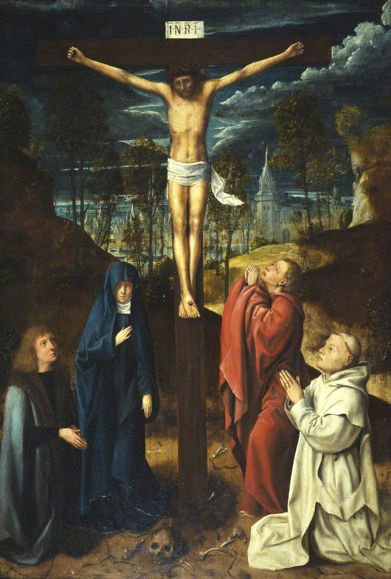 Il Cristo in croce tra la Vergine, san Giovanni e due donatori - Quentin Metsys