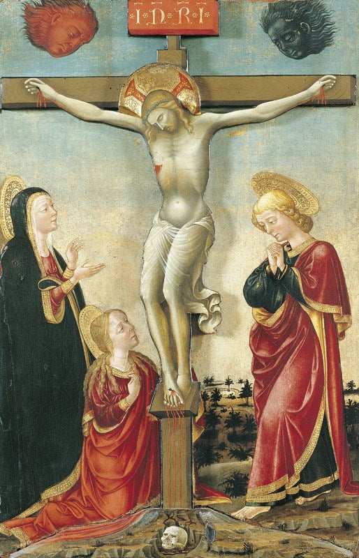 Il Cristo in croce, la Vergine, san Giovanni e Maddalena - Lorenzo Monaco