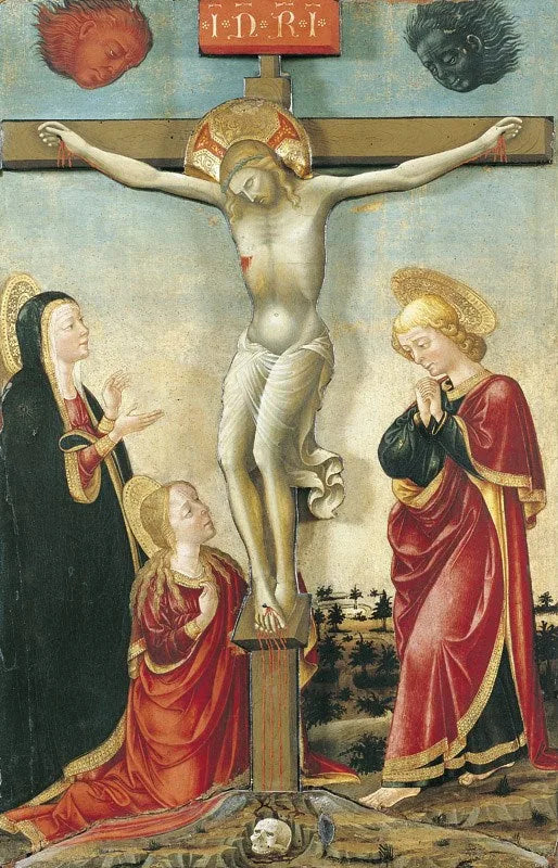 Il Cristo in croce, la Vergine, san Giovanni e Maddalena - Lorenzo Monaco
