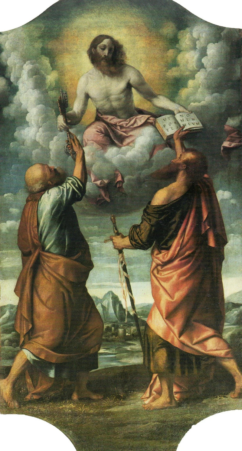 Il Cristo in gloria con i santi Pietro e Paolo - Alessandro Bonvicino