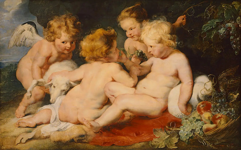 Il Cristo e Giovanni Battista in quanto bambini e due angeli - Peter Paul Rubens