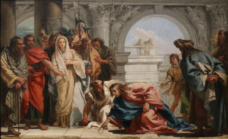 Il Cristo e la donna adultera - Giovanni Battista Tiepolo
