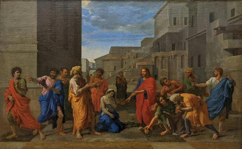 Il Cristo e la donna adultera - Nicolas Poussin