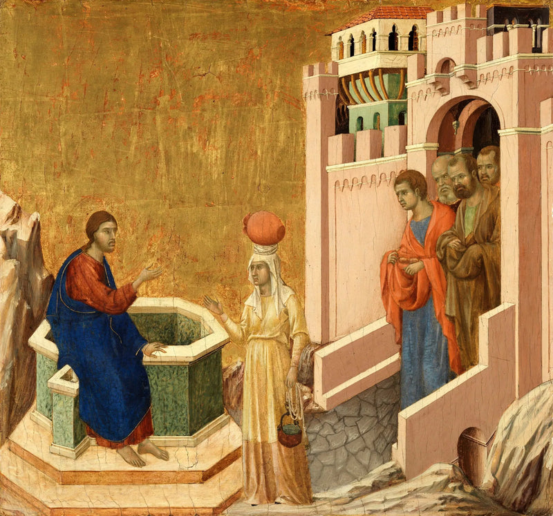 Il Cristo e la Samaritana - Duccio di Buoninsegna