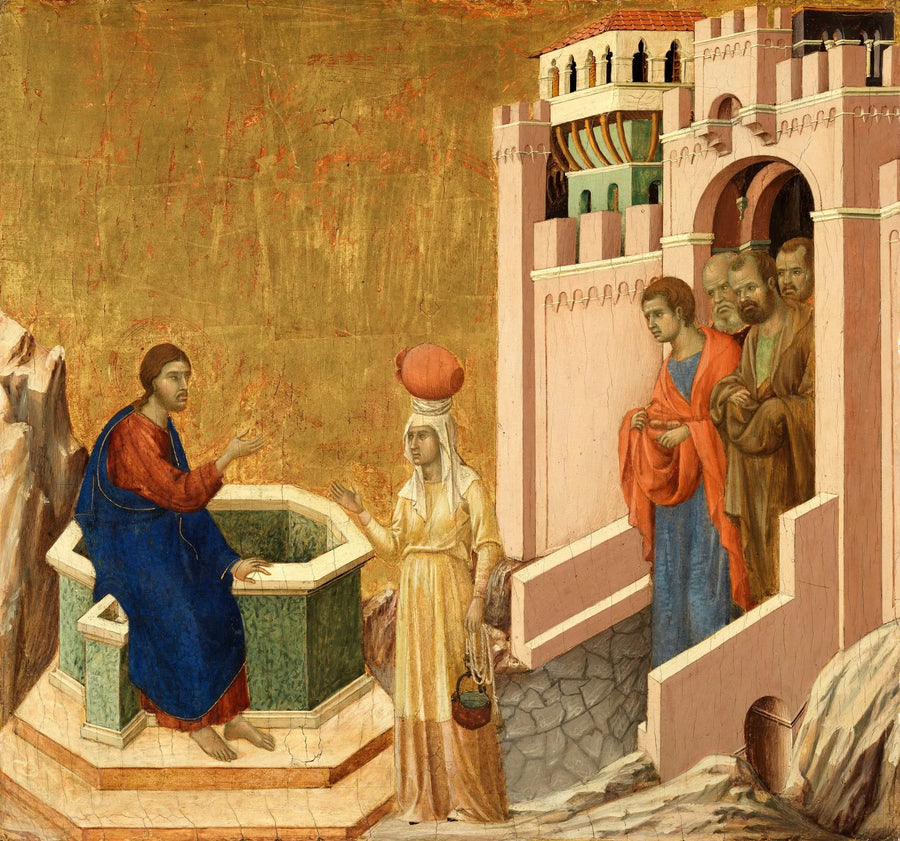 Il Cristo e la Samaritana - Duccio di Buoninsegna