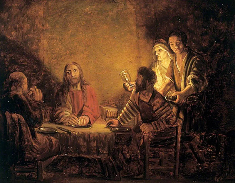 Cristo e i discepoli (La Cena di Emmaus) - Rembrandt