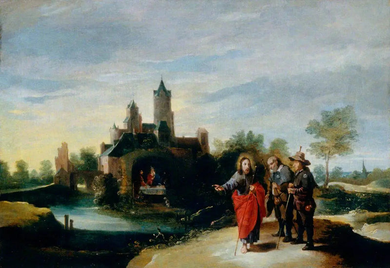 Il Cristo e i discepoli sulla strada di Emmaus - David Teniers il Giovane