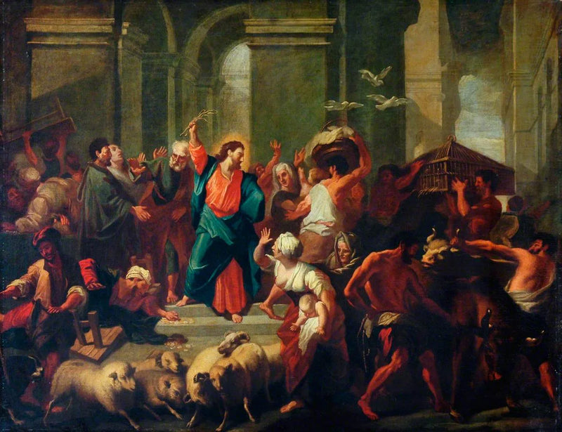 Il Cristo scaccia i mercanti dal tempio - Jean-Baptiste Jouvenet