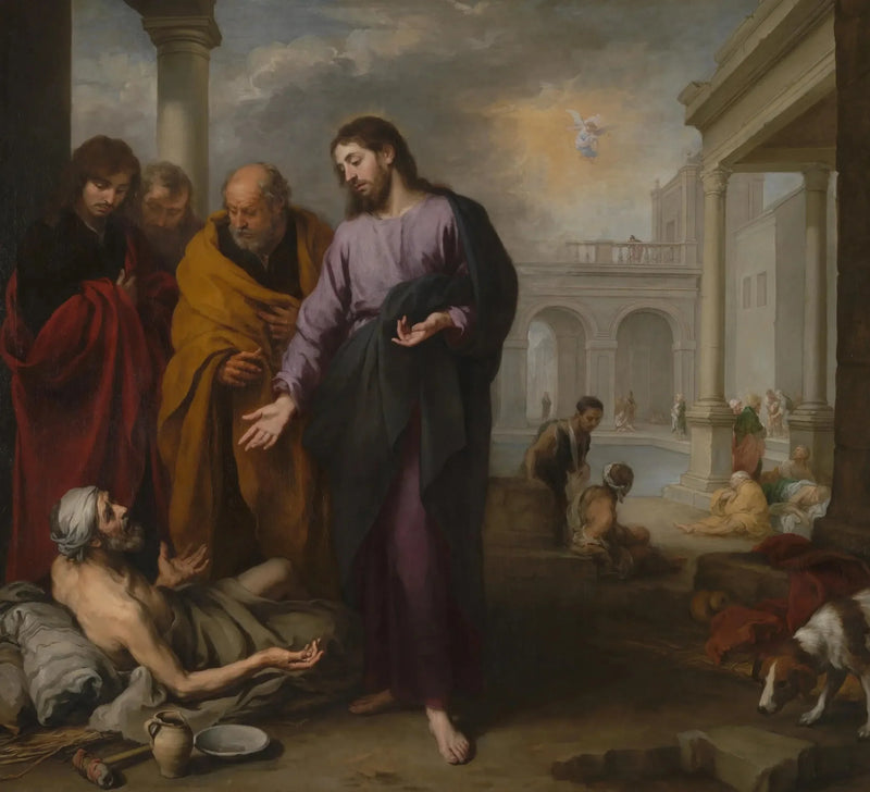 Il Cristo guarisce il paralitico alla piscina di Betlemme - Bartolomé Esteban Murillo