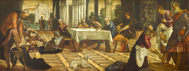 Il Cristo lavando i piedi ai discepoli - Jacopo Tintoretto