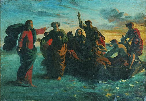 Le Christ marchant sur les eaux - Victor Meirelles image 1 reproduction de peinture à l’huile