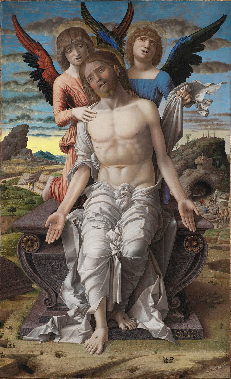 Il Cristo morto sostenuto da due angeli - Andrea Mantegna