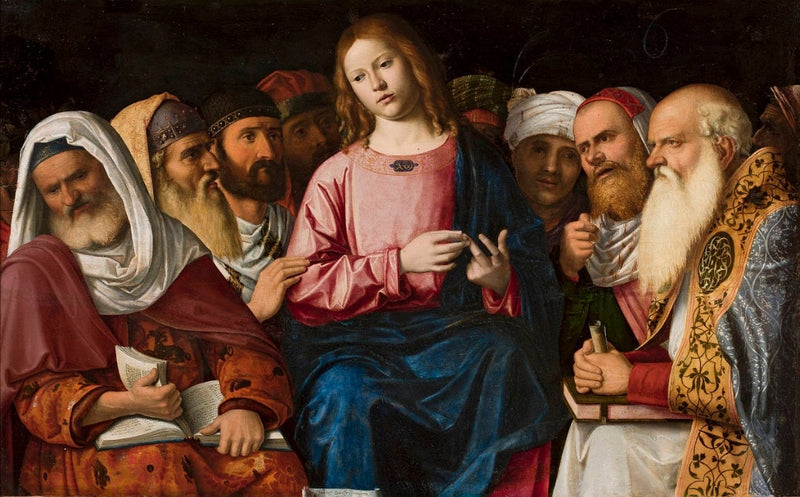 Il Cristo tra i dottori (dettaglio). - Cima da Conegliano