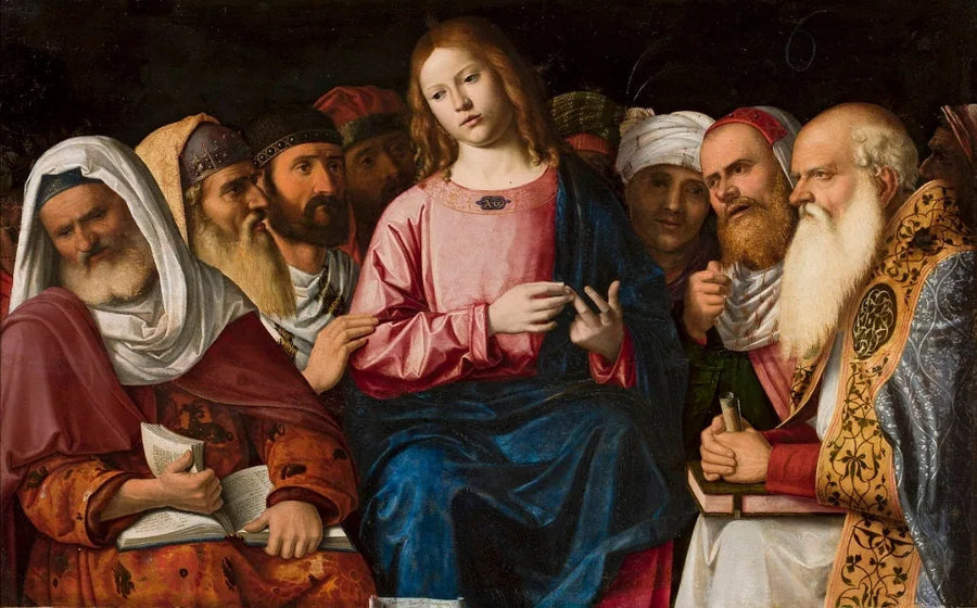Il Cristo tra i dottori (dettaglio). - Cima da Conegliano