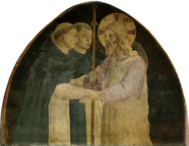 Il Cristo pellegrino accolto da due domenicani - Fra Angelico