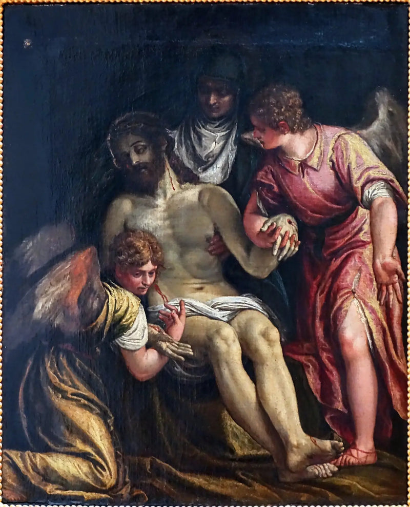 Il Cristo pianto dalla Vergine e due angeli - Paolo Veronese