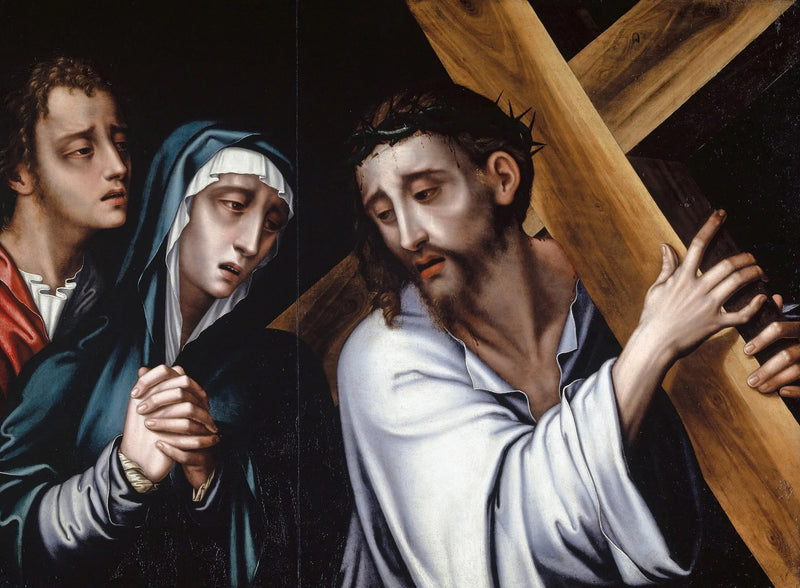 Il Cristo portando la croce con la Vergine e san Giovanni - Luis de Morales