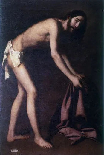 Il Cristo raccoglie i suoi vestiti - Francisco de Zurbarán