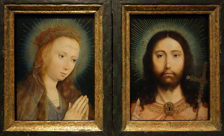 Il Cristo Salvator Mundi e Maria in preghiera - Quentin Metsys