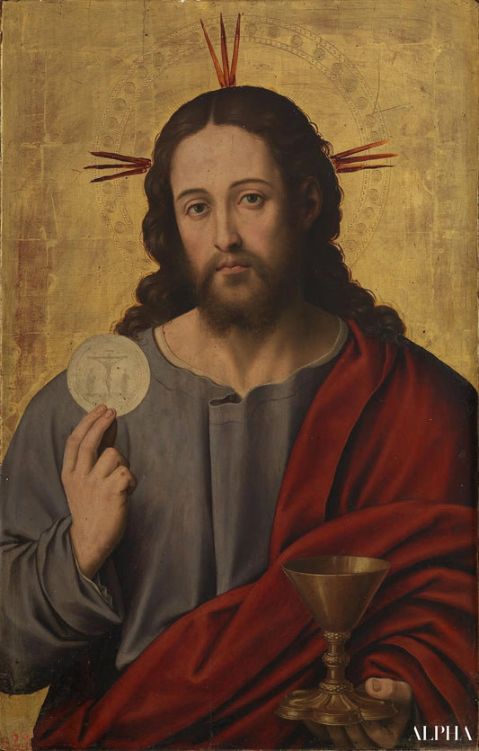 Il Cristo Salvatore con l'Eucaristia - Vicente Juan Masip - Riproduzioni di quadri e dipinti di alta qualità