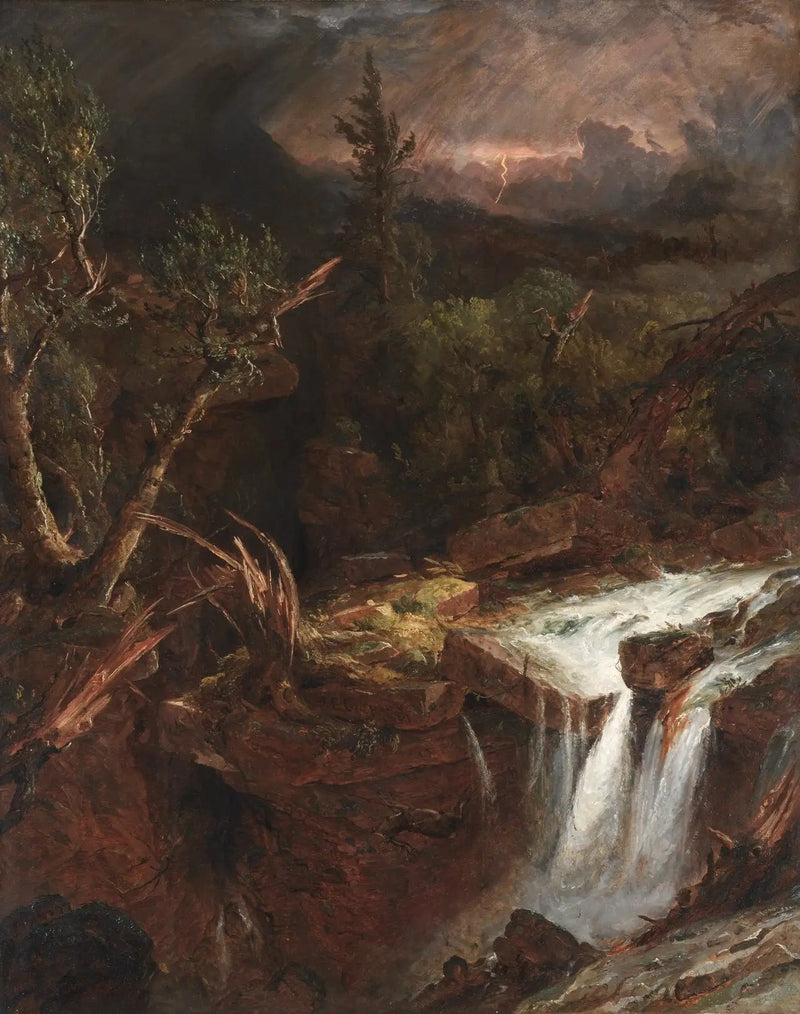 Il chiodo di garofano - Una scena di tempesta nelle montagne Catskill - Jasper Francis Cropsey