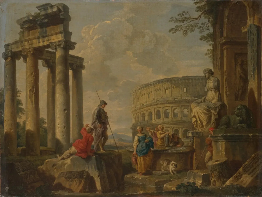 Il Colosseo tra le rovine romane - Giovanni Paolo Panini