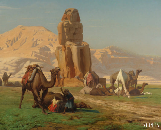 Le Colosse de Memnon - Jean-Léon Gérôme - Reproductions de tableaux et peintures haut de gamme