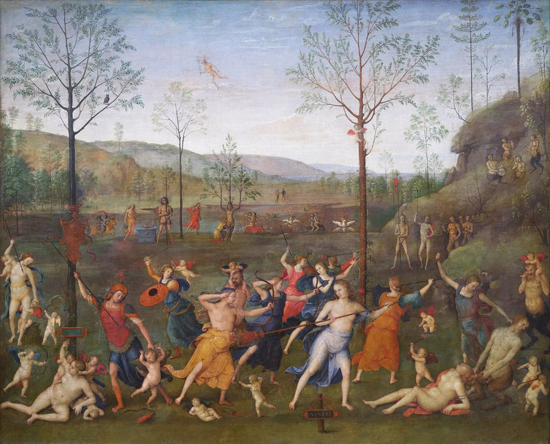 La lotta tra l'amore e la castità - Pietro Perugino