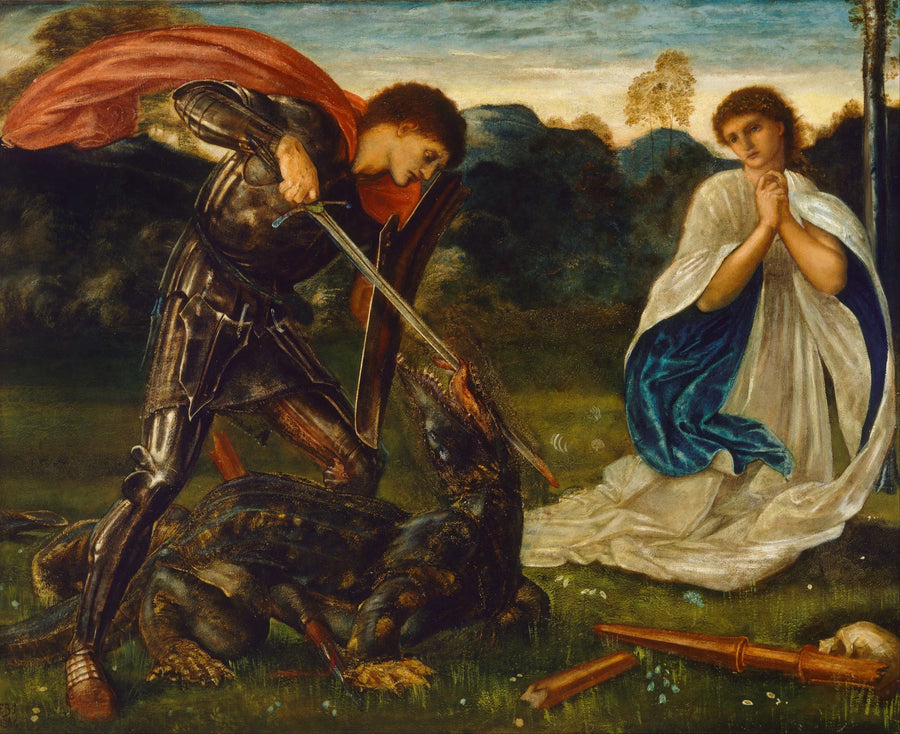 Il combattimento : San Giorgio uccide il drago - Edward Burne-Jones