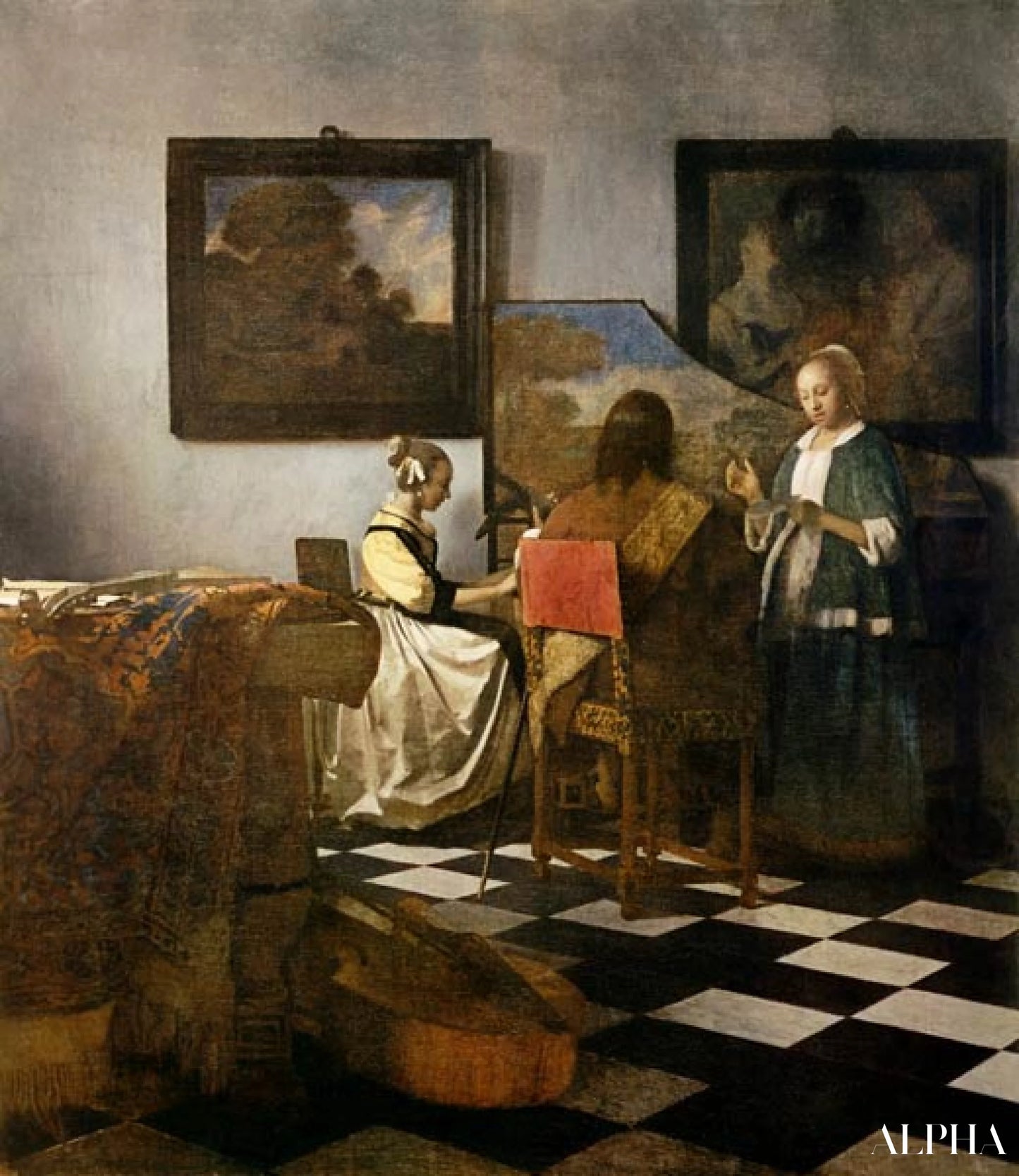 Le Concert - Johannes Vermeer - Reproductions de tableaux et peintures haut de gamme
