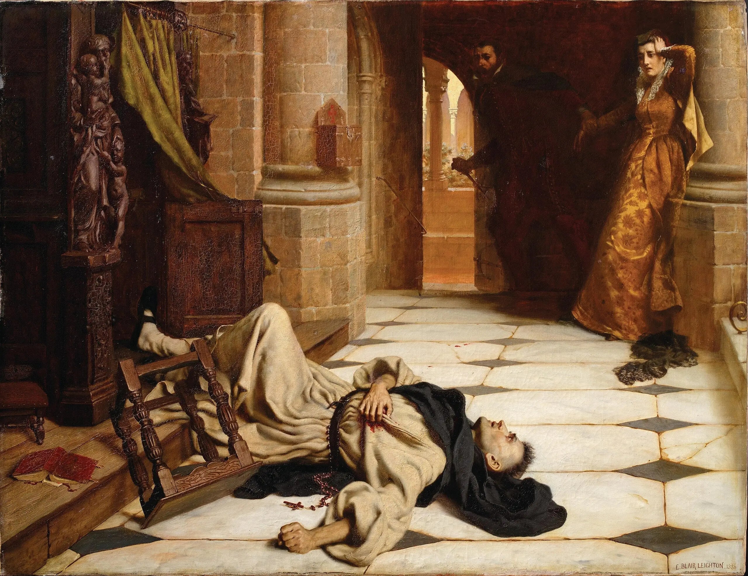 Le confessionnal - Edmund Blair Leighton - Alpha Reproduction