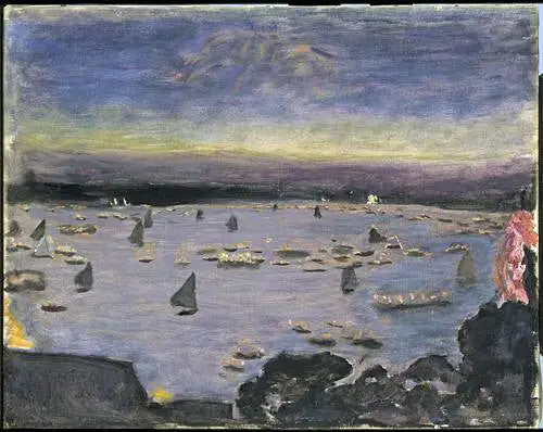 Il corso con le lanterne sull'Aussenalster a Amburgo - Pierre Bonnard