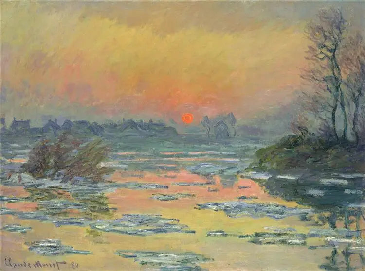 Il tramonto sulla Senna in inverno - Claude Monet