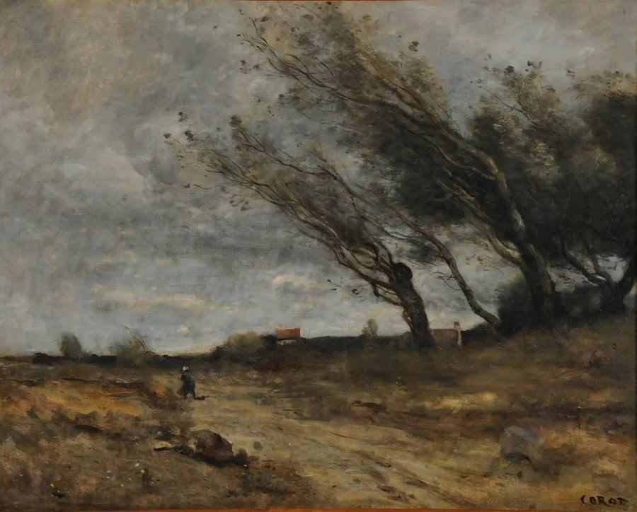La raffica di vento - Jean-Baptiste Camille Corot