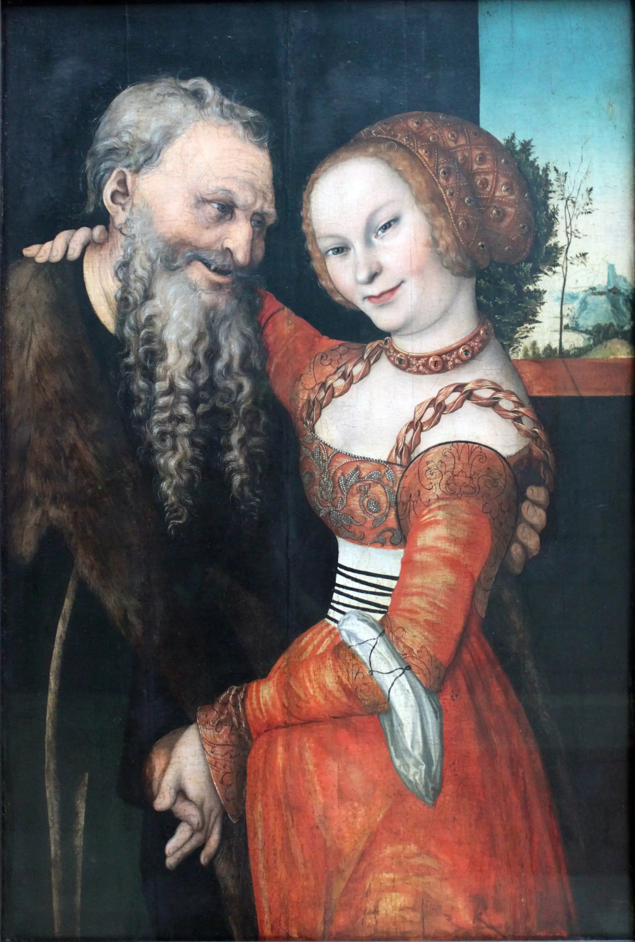 Le couple mal assorti - Lucas Cranach the Elder image 1 reproduction réalisée par Alpha Reproduction