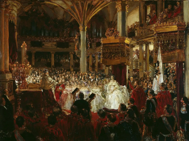 La incoronazione di Guglielmo I a Königsberg nel 1861 - Adolph von Menzel